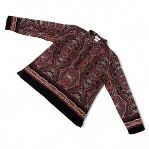 Van Heusen Women's Paisley Blouse - Black and Red